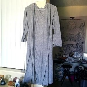 Extra Long Gray Cardigan